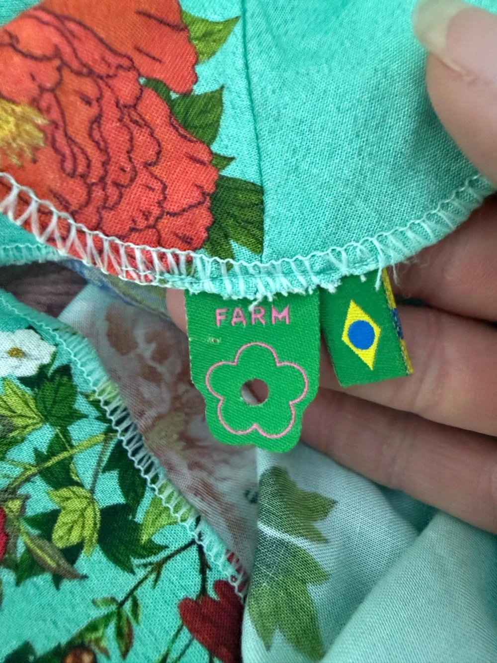 Farm Rio tie back tunic dress